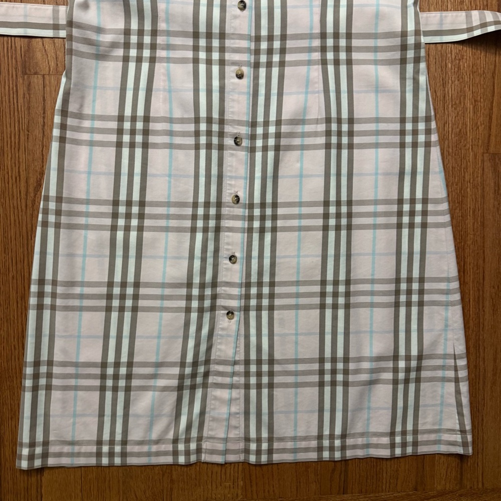Burberry Pink Nova Check Plaid Print Knee Length Dress size 12 - Picture 9 of 16